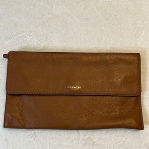 Coach Brown Leather Clutch